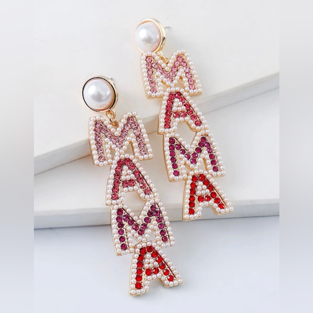 Nwt MAMA glamorous earrings - Picture 5 of 8
